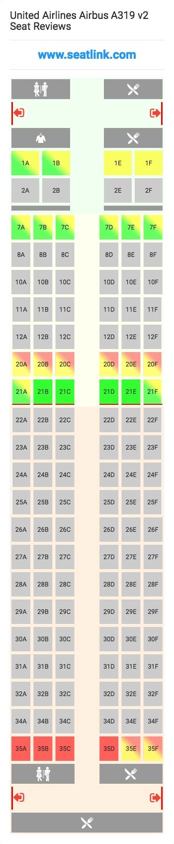 united airlines airbus   seating chart updated june  seatlink
