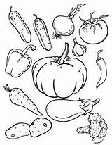 Vegetales Frutas Vegetable Verduras Worksheet Hortalizas Fruits Sanas Harvest sketch template