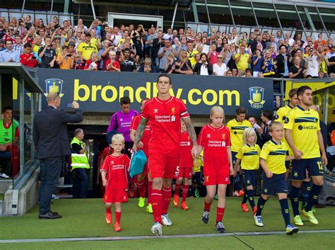 liverpool fc brondby  friendly match  agger foundation