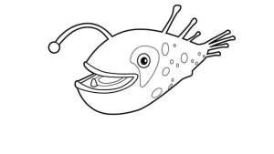 coloring pages coloring pages deep sea fish printable  kids