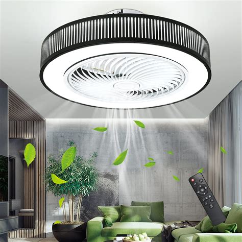 buy iyunxi enclosed ceiling fan  lights iron   profile ceiling fan  remote