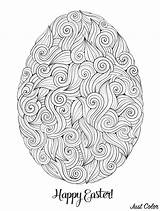 Coloring Easter Egg Pages Adults Adult Print Kids Happy Hard Mandala Color Kostenko Olga Printable Elegant Patterns Paterns Justcolor Few sketch template