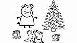 Peppa Pig Christmas Coloring Pages sketch template