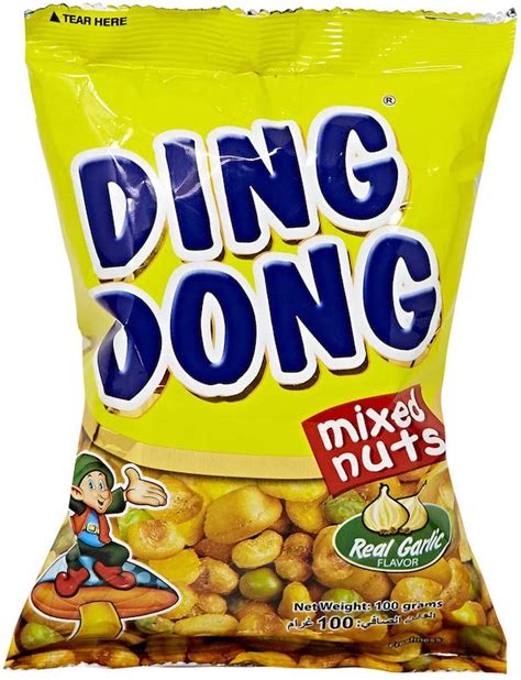 ding dong mixed nuts real garlic flavor yellow 100 gr wholesale