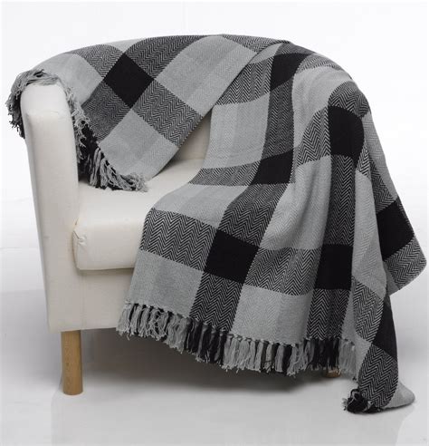 black grey  cotton sofa bed throw   sizes ebay