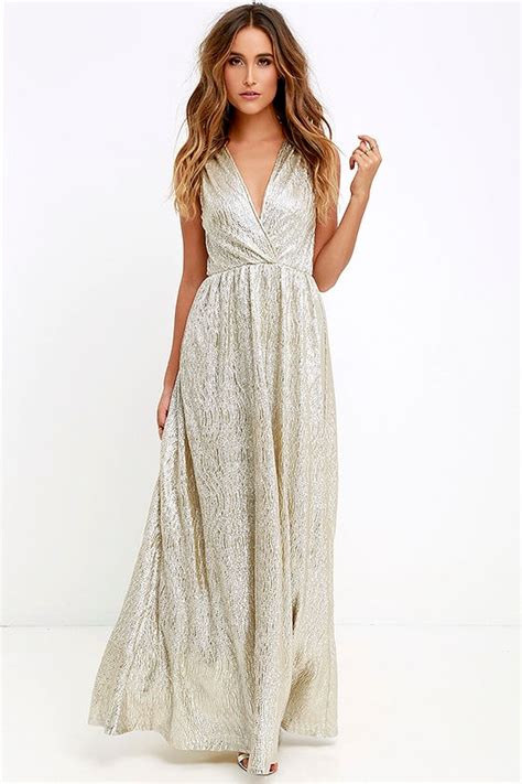 gold dress maxi dress metallic dress silver dress