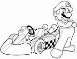 Kart Wii Toad sketch template
