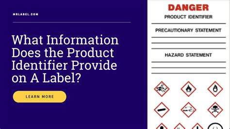 information   product identifier provide   label