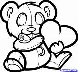 Bear Teddy Drawing Drawings Draw Cute Heart Holding Boyfriend Valentines Valentine Girlfriend Line Step Evil Clipart Bears Things Emo Cool sketch template