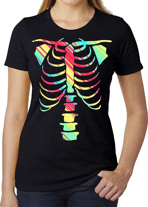 mato and hash neon rainbow skeleton t shirts woman s graphic