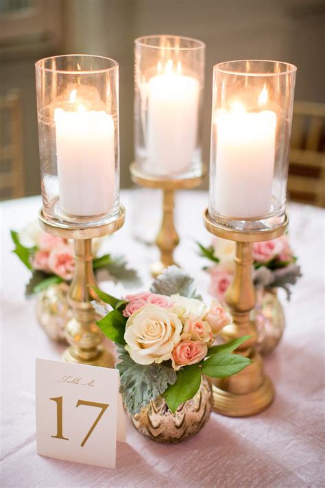 pillar candle centerpiece elizabeth anne designs  wedding blog