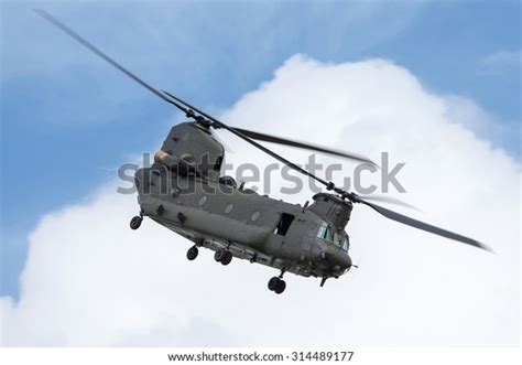 twin rotor military helicopter flying stock photo edit