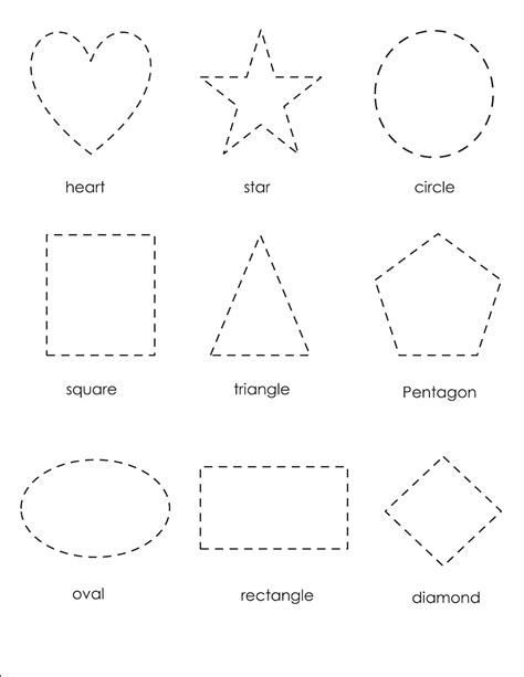 printable shape tracing worksheet learning practice worksheet etsy