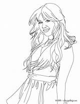 Coloring Pages Celebrity Hannah Montana Miley Cyrus Books Printable Print sketch template