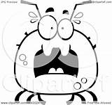 Tick Chubby Scared Coloring Clipart Cartoon Outlined Vector Cory Thoman Royalty sketch template