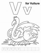 Coloring Vulture Pages Letter Alphabet Handwriting Practice Vultures Vest Preschool Kids Printable Worksheets Print Coloringbay Colouring Letters Choose Board Comments sketch template