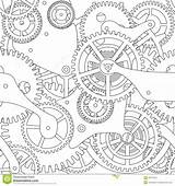Gear Drawing Gears Steampunk Texture Mechanical Seamless Cogwheel Dreamstime Vector Cogs Drawings Coloring Pages Thumbs Adult Patterns Kunst Illustration sketch template