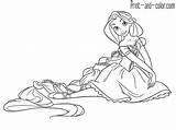 Rapunzel Tangled Roszpunka Ballerina Colora Ausmalbilder sketch template