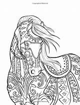 Caballos Magical Colouring Pferd Caballo Zentangle Malvorlagen Fran Grammy Ausmalen Teenagers Ausmalbilder Abstrakte Skizze Faciles Busqueda Utf8 sketch template