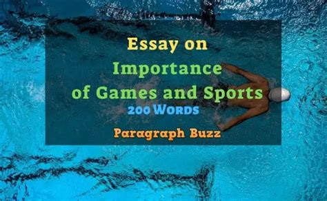 essay  importance  games  sports      words
