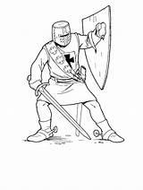 Coloring Pages Knight Printable Knights Soldiers Kids sketch template