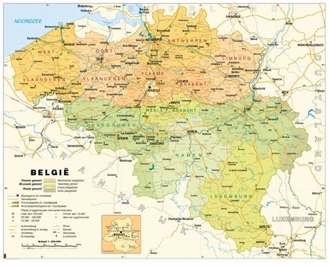 landkaart belgie algemeen pst baert