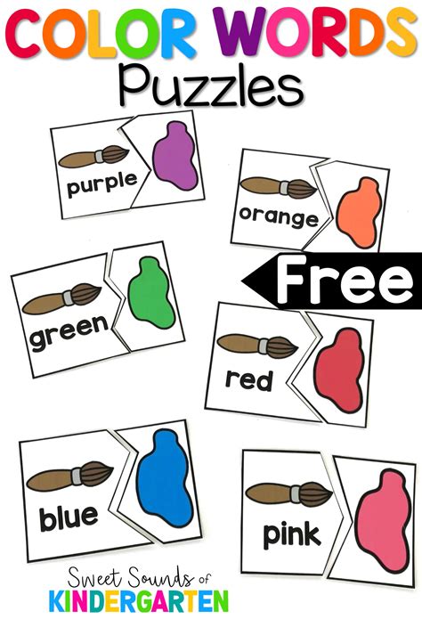 color words matching puzzles