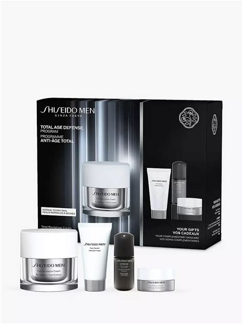 shiseido men total revitalizer skincare gift set  john lewis partners