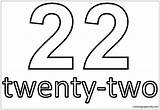 Number Twenty Coloring Two Pages Numbers Color Print Printable sketch template