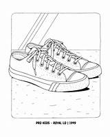 Sneaker Dokument Coloring Book Press sketch template