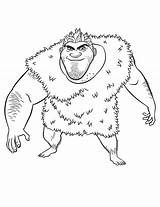 Croods Grug Coloriage Kolorowanka Colorkid sketch template