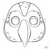 Mask Coloring Parrot Pages Printable Parrots Supercoloring Masks Drawing Animal Birds Templates sketch template