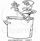 Soup Chicken Cartoon Pot Outline Clip Seasoning Himself Toonaday Royalty Illustration Rf Clipart 2021 sketch template