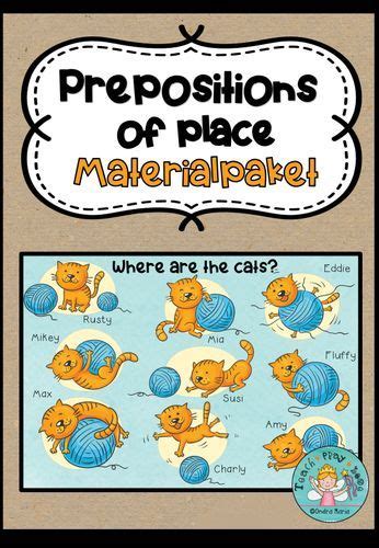 prepositions  place materialpaket picture word cards