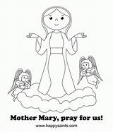 Coloring Mary Pages Printable Virgin Mother Kids Catholic Rosary Hail Adults Popular Coloringhome Saints Comments sketch template