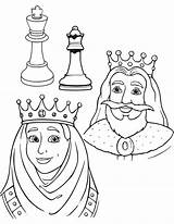 Para Chess Queen Colorear Ajedrez King Coloring Dibujo Drawing Pages Pieces Cartoon Book Clipart Piece Public Board Rey Openclipart Clip sketch template