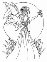 Coloring Pages Fairy Fairies Adults Printable Adult Colouring Mythical Sheets Choose Board Creatures People Girls Unicorn sketch template