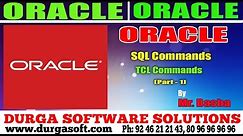 Oracle Tutorial || Oracle|Sql commands TCL Commands Part - 1 by basha