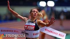 Elle St. Pierre breaks American record to win Wanamaker Mile at 2024 Millrose Games | NBC Sports