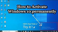 How To Activate Windows 10 Permanently 2023 || Free Easy Solution try it!