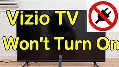 VIZIO SMART TV WON'T TURN ON/BLACK SCREEN