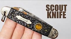 Old Scout Pocket Knife Restoration. Rusty Knife with Broken Compass