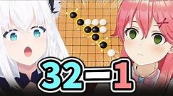 Miko loses 32 times in a row to Fubuki on Gomoku【Hololive/Eng sub】