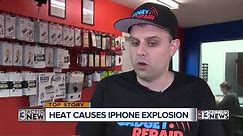 Phone explosion caught on camera