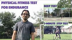 PHYSICAL FITNESS TEST FOR CARDIOVASCULAR ENDURANCE | 3-MINUTE STEP TEST | BEEP TEST
