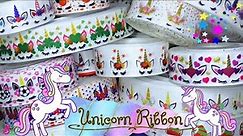 Unicorn Ribbon / Hair Bow / Unicorn Hair Bow / Unicorn Ears / Grosgrain Ribbon / Head Band