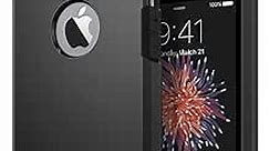 Spigen Tough Armor Desigend for Apple iPhone SE Case (2016) / Designed for iPhone 5S Case (2013) / Designed for iPhone 5 Case (2012) - SF Smooth Black