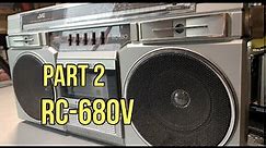 JVC RC 680V Radio Cassette Service (Part 2). Rare Boombox Repair