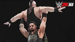 WWE 2K18 - Gameplay PS4 Pro / Xbox One Roman Reigns vs Braun Strowman WWE Payback