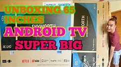SKYWORTH TV 4K UHD UNBOXING ANDROID 65 INCHES